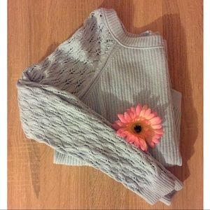 LOFT Perforated Sleeves & Button Back